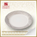 Royal chinaware dinner plate, silver platter